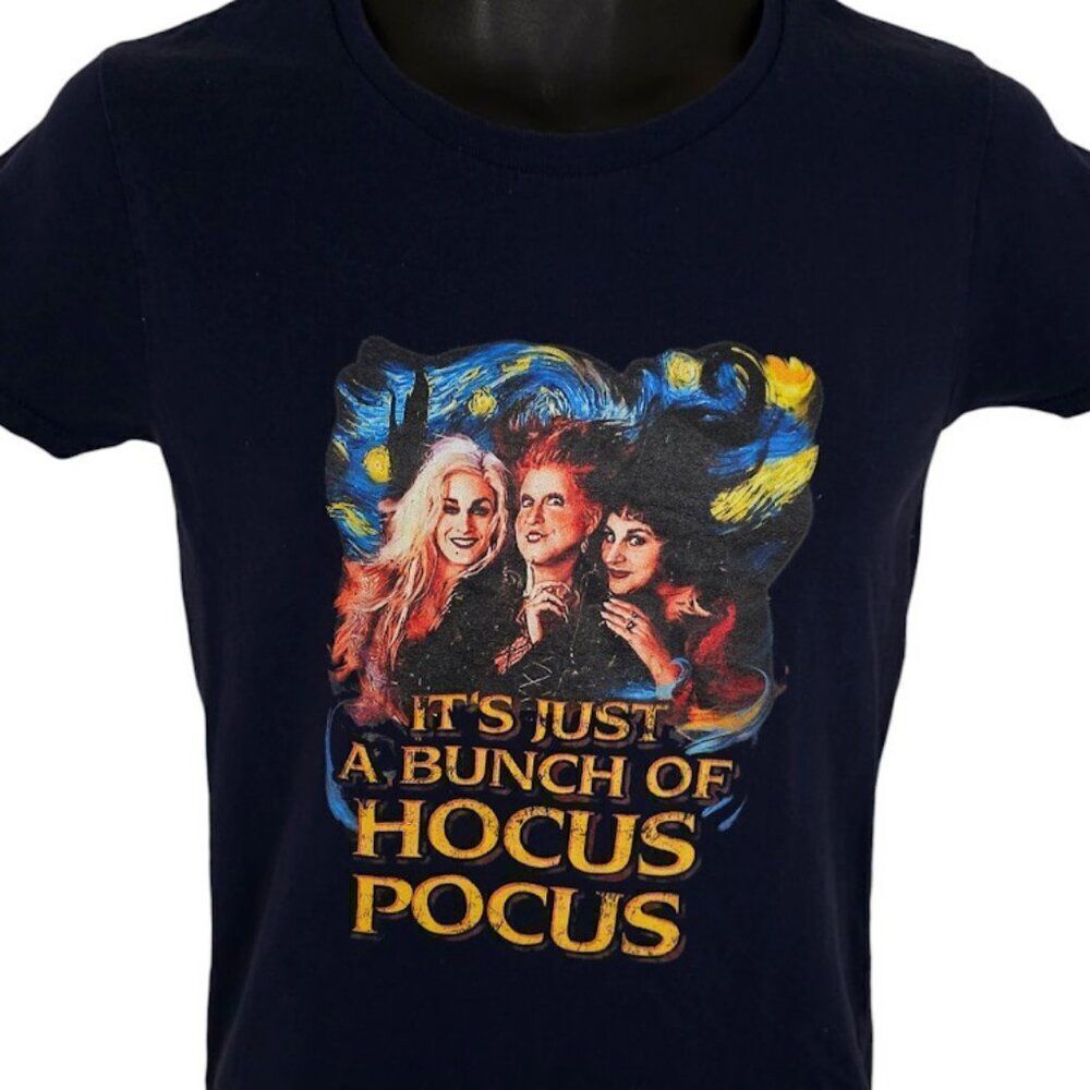 Hocus Pocus T Shirt Womens SizeโSmall Blue Halloween Movie Witches